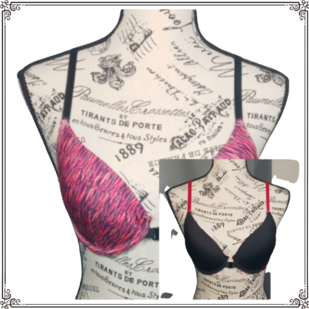 Bra Bundle X2 Front Clasp Bras Under Wire Size 34 B